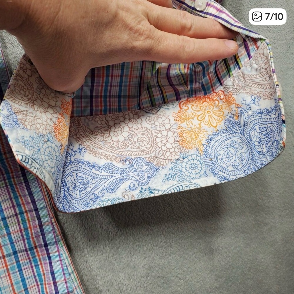 Tallia Multicolor Plaid Button-Up Shirt – Vibrant & Stylish Sz XL - Picture 5 of 10